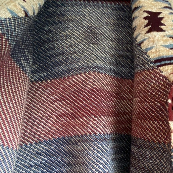 Ann French Aztec Southwestern Print Cardigan pockets, front buttons Sz: Medium - Picture 5 of 12